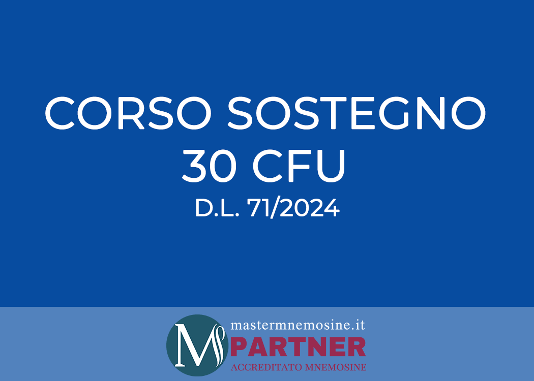SCONTI E COUPON MNEMOSINE PER CORSO SOSTEGNO<br>30 CFU