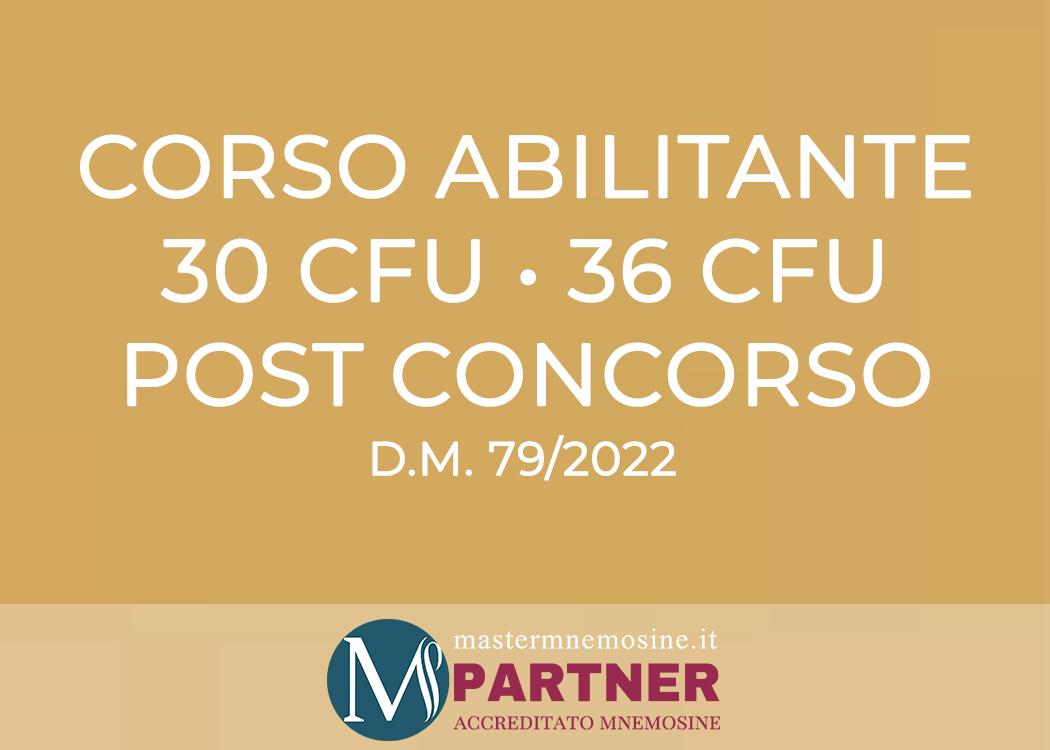 SCONTI E COUPON MNEMOSINE PER CORSO ABILITANTE<br>ALL' INSEGNAMENTO<br>30 E 36 CFU<br>POST CONCORSO